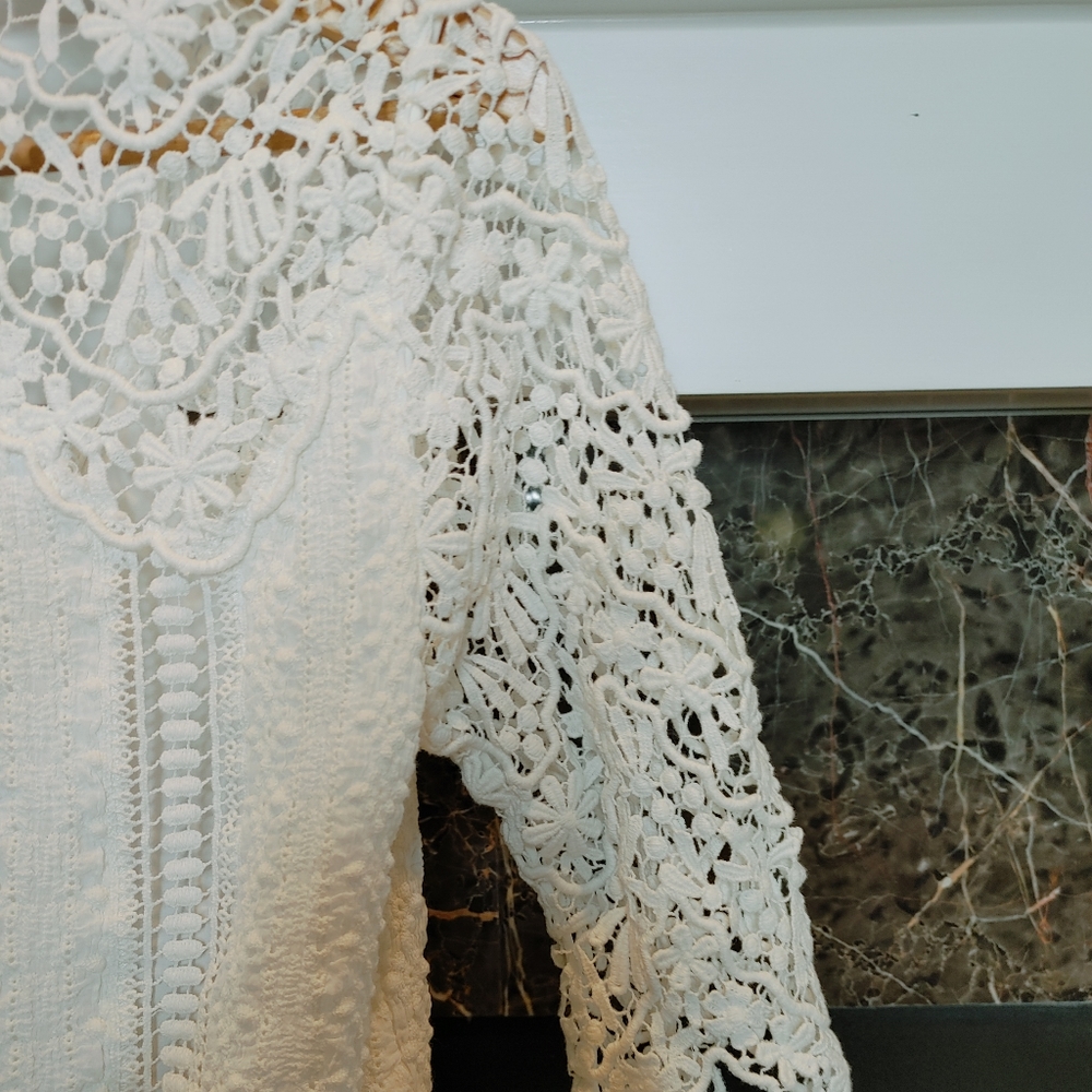 SAYLOR GRACE LACE ROMPER, CREAM S - Picture 10 of 13
